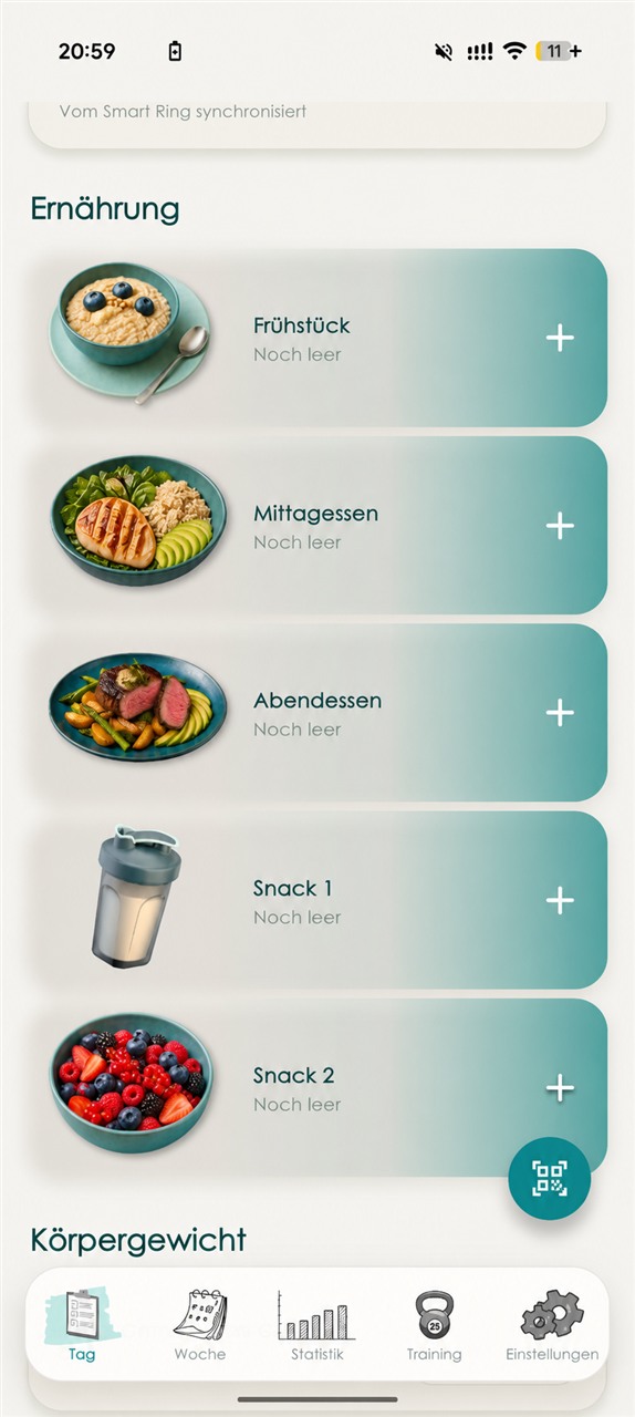 Deine FYFE-Ernährung mit Frühstück, Mittagessen, Abendessen und Snacks